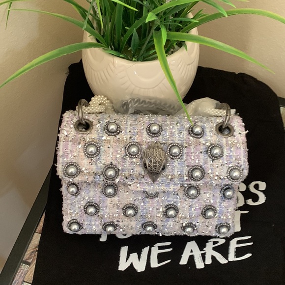 Kurt Geiger London Mini Kensington Tweed Convertible Shoulder Bag - Picture 16 of 17